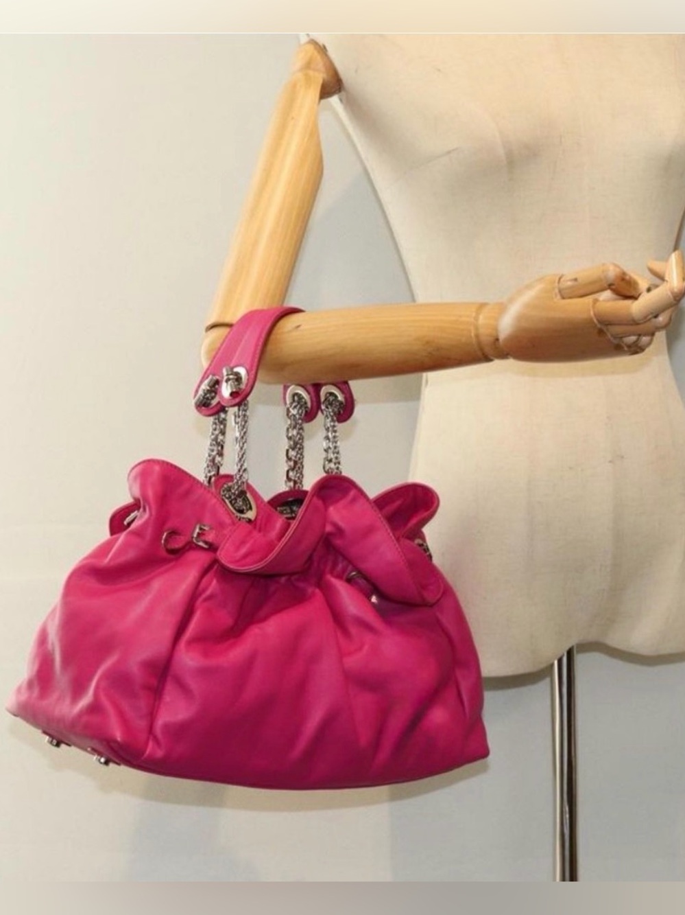 Dior “Le Trente” Pink Lambskin Leather Shoulder Bag Handbag & COA - Picture 6 of 16
